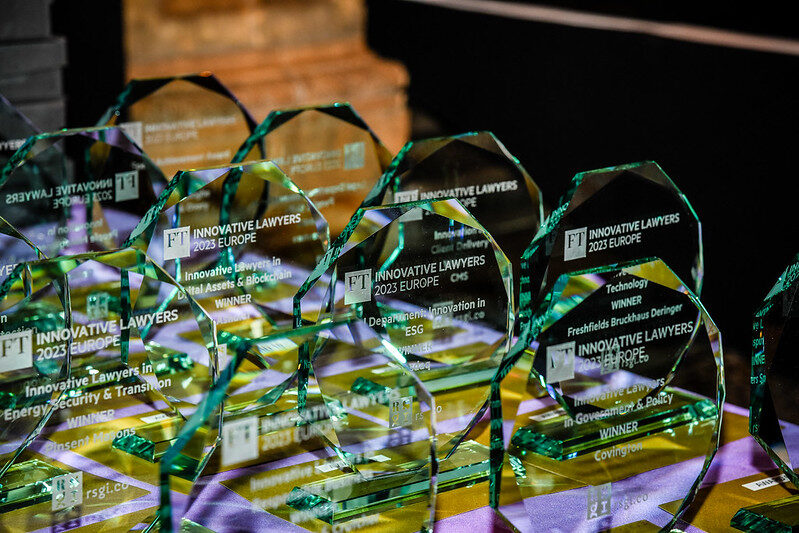 FT Innovative Lawyers awards trophies